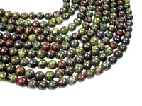 Dragon Blood Jasper Beads, 10mm Round Beads-RainbowBeads
