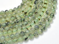 Prehnite, 7mm, Round Beads, 15.5 Inch-RainbowBeads