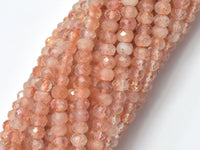 Sunstone Beads, 2x3mmmm Micro Faceted Rondelle-RainbowBeads