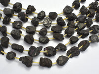 Raw Quartz - Coated Black, Approx. 12x15mm Nugget-RainbowBeads