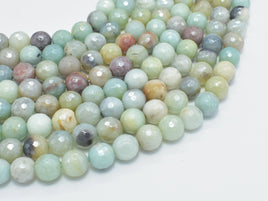 Mystic Coated Amazonite, 6mm (6.3mm) Faceted, AB Coated-RainbowBeads