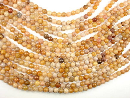 Pink Moss Agate Beads, 6mm Round Beads-RainbowBeads