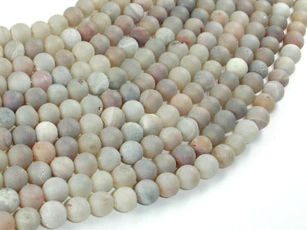 Druzy Agate Beads, Geode Beads, 6mm(6.5mm) Round Beads-RainbowBeads