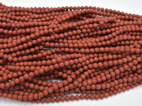 Matte Red Jasper Beads, 4mm (4.7mm)-RainbowBeads