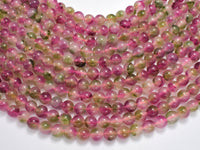Jade-Fuchsia Green White 8mm Round-RainbowBeads