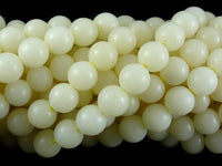 Bodhi Seed Beads, Ivory White, 8mm (7.8mm) Round Beads, 32 Inch-RainbowBeads
