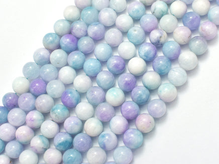 Jade - Blue & Purple 8mm Round-RainbowBeads