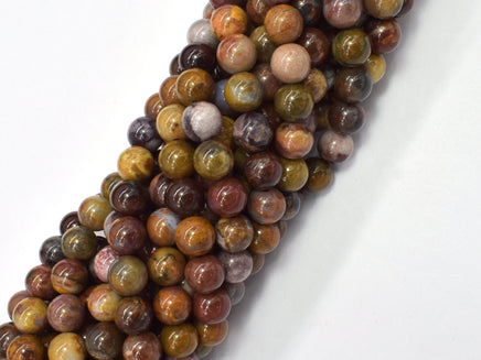 Pietersite 8mm (8.8mm) Round-Rainbow Beads