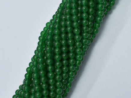 Malaysia Jade - Green, 4mm (4.4mm), Round-RainbowBeads