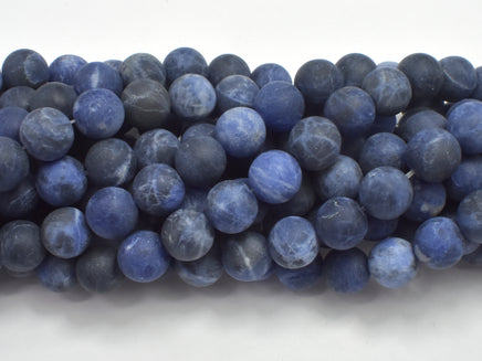 Matte Sodalite Beads, Round, 10mm-RainbowBeads