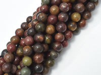 Picasso Jasper Beads, 8mm Round Beads-RainbowBeads