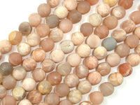 Matte Sunstone Beads, 8mm Round Beads-RainbowBeads