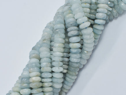 Aquamarine 3.5x8.5mm Faceted Rondelle-RainbowBeads