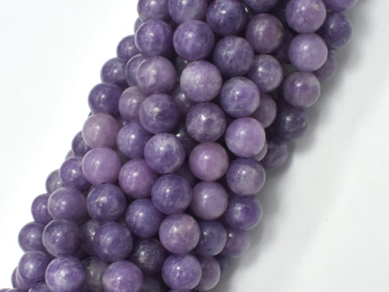 Lepidolite Beads, 8mm Round Beads-RainbowBeads