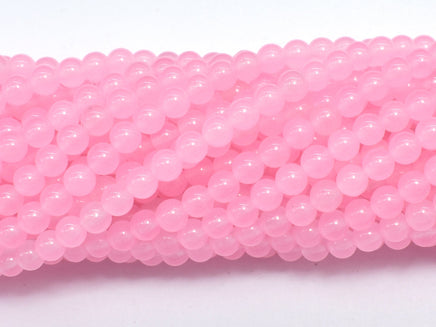 Malaysia Jade - Pink, 4mm (4.5mm), Round-RainbowBeads