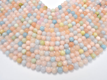 Beryl Beads, Aquamarine, Morganite, Heliodor, 8mm, Round-RainbowBeads