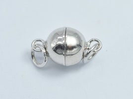 1pc 6mm 925 Sterling Silver Magnetic Ball Clasp, 12x6mm-RainbowBeads