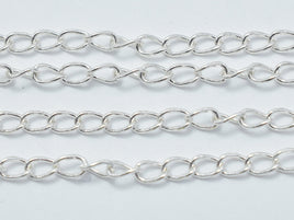 1foot 925 Sterling Silver Chain, Curb Chain-RainbowBeads