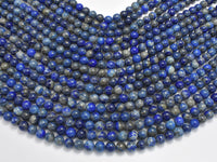 Natural Lapis Lazuli, Blue 6mm Round Beads-RainbowBeads