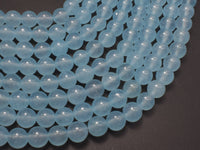 Jade - Aqua Blue, 8mm (8.3mm) Round-RainbowBeads