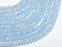 Aquamarine, 4x6mm Faceted Rondelle Beads , 15.5 Inch-RainbowBeads