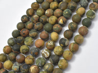 Matte Rhyolite Beads, 8mm, Round Beads-RainbowBeads