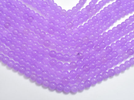 Jade - Purple, 6mm (6.3mm) Round Beads, 14.5 Inch-RainbowBeads