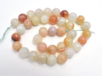Dragon Vein Agate Beads, 10mm Faceted Round Beads-RainbowBeads