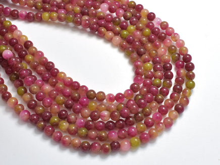 Jade - Multi Color, 4mm Round Beads-RainbowBeads