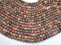 Leopard Skin Jasper, 8mm (8.5mm) Round beads-RainbowBeads