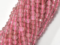 Strawberry Quartz Beads, 3mm (3.3mm) Micro Faceted Round-RainbowBeads