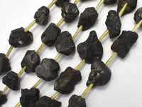 Raw Quartz - Coated Black, Approx. 12x15mm Nugget-RainbowBeads