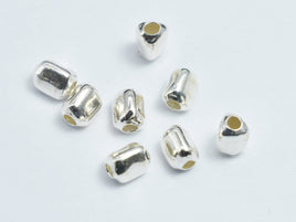 20pcs 925 Sterling Silver Triangle Tube Beads 3x3.9mm-RainbowBeads