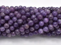 Lepidolite Beads, 6mm Round Beads-RainbowBeads