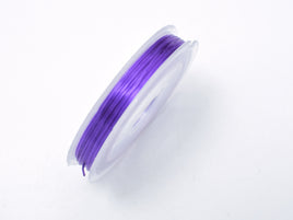 2Rolls Purple Stretch Elastic Beading Cord, 0.5mm, 2 Rolls-20 Meters-RainbowBeads