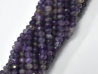 Amethyst Beads, 4x6mm Faceted Rondelle-RainbowBeads