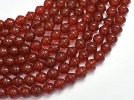Carnelian-Red 8mm Bell Beads, 13 Inch-RainbowBeads