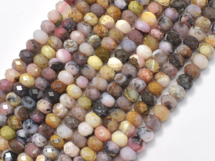 Pink Opal, 4x6mm Faceted Rondelle-RainbowBeads