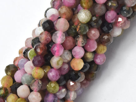 Watermelon Tourmaline Beads, 3mm Micro Faceted Round-RainbowBeads