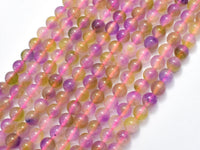 Jade - Purple & Light Green 6mm Round-RainbowBeads