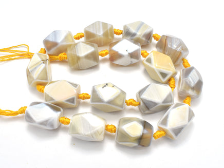 Agate Beads, 13x18mm Faceted Nugget Beads-RainbowBeads