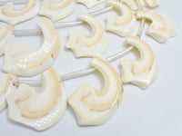 Mother of Pearl Beads, MOP, Creamy White, 17x30mm-28x46mm Free Form,-RainbowBeads