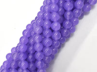 Jade - Purple, 8mm, Round-RainbowBeads