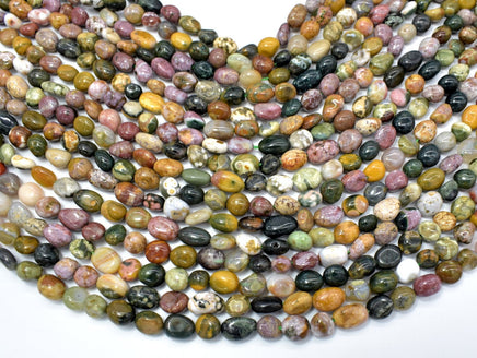Ocean Jasper, Approx 6x8mm Nugget Beads-RainbowBeads