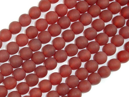 Matte Carnelian Beads, 8mm Round Beads-RainbowBeads