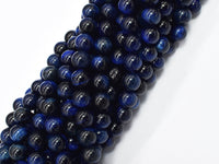 Tiger Eye-Blue 8mm Round Beads-Rainbow Beads
