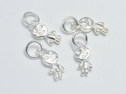 2pcs 925 Sterling Silver Charms, Jack Skellington Charms, 13x5mm-RainbowBeads
