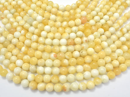 Honey Jade Beads, 8mm (8.5mm) Round Beads-RainbowBeads