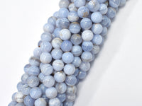 Blue Chalcedony, Blue Lace Agate, 8mm Round-RainbowBeads