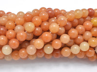 Red Aventurine Beads, Round, 8mm-RainbowBeads